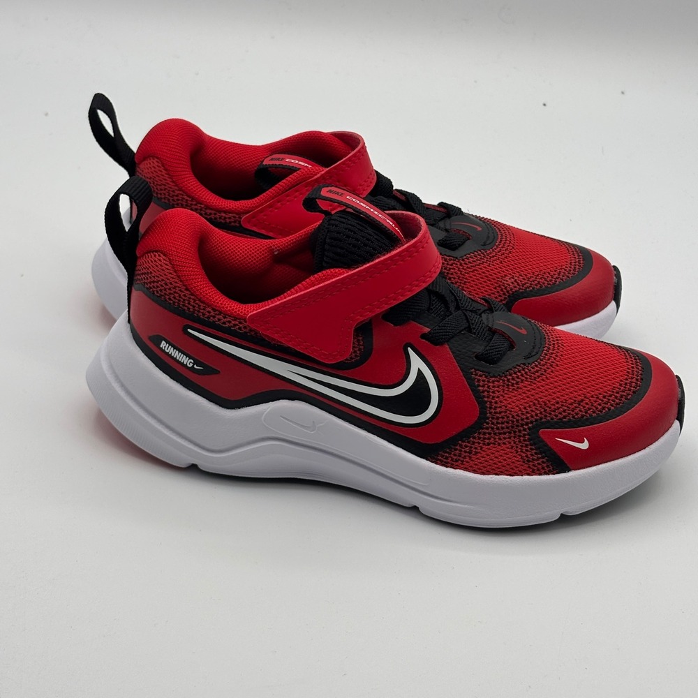 Nike Cosmic Runner Shoes Kids Size 11C University Red White Black HM4400-601